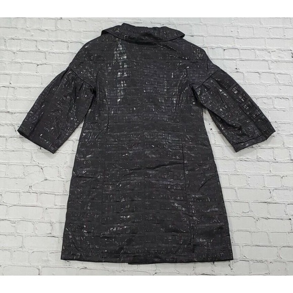 Vertigo Paris Black Mid-Length Trench Coat Jacket Pockets WOMENS SIZE MEDIUM - Picture 5 of 6